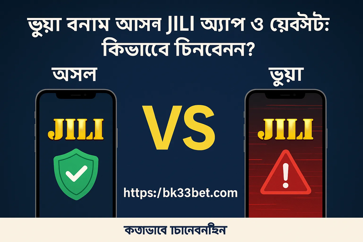 আসল JILI ওয়েবসাইট ও অ্যাপ চেনার সহজ উপায়